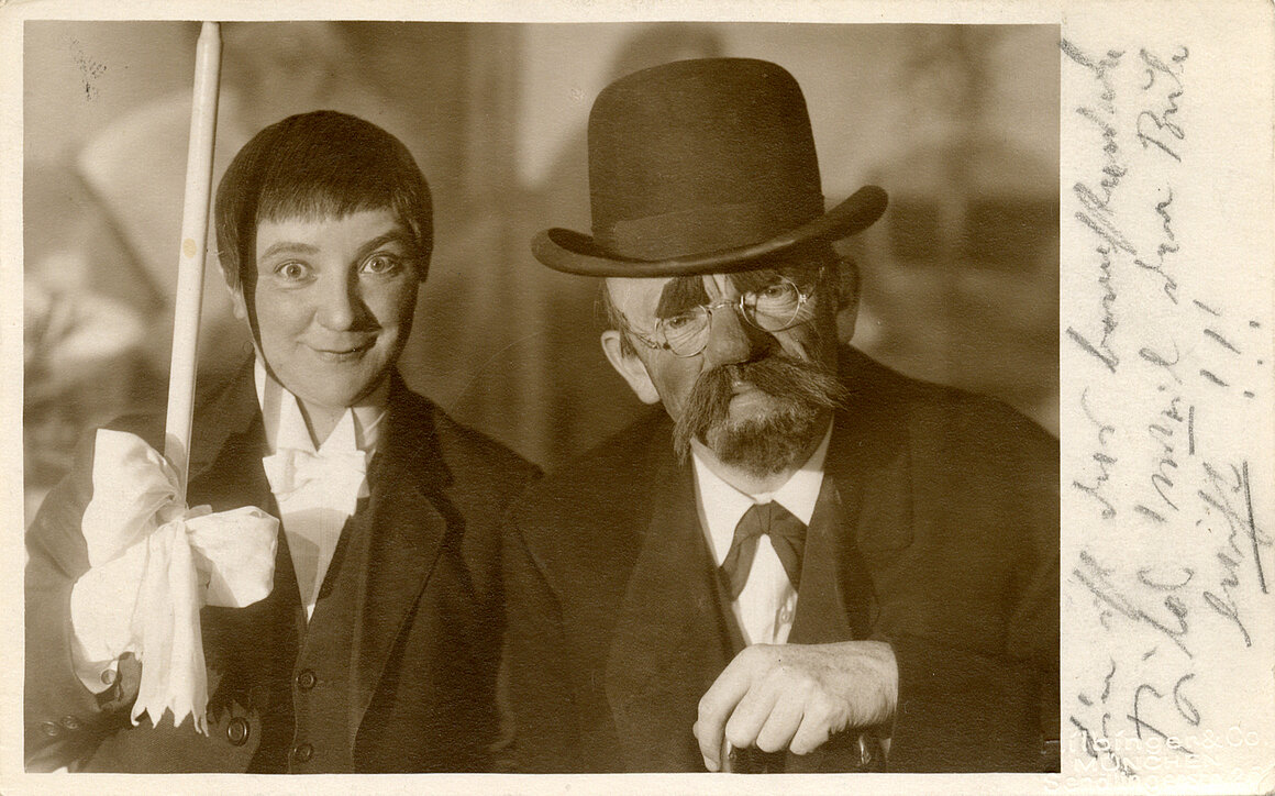 Postkarte zur Theaterszene Der Firmling, um 1925