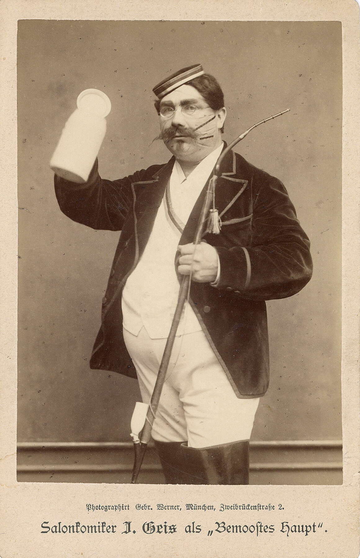 Jakob Geis in der Rolle als bemoostes Haupt, 1885