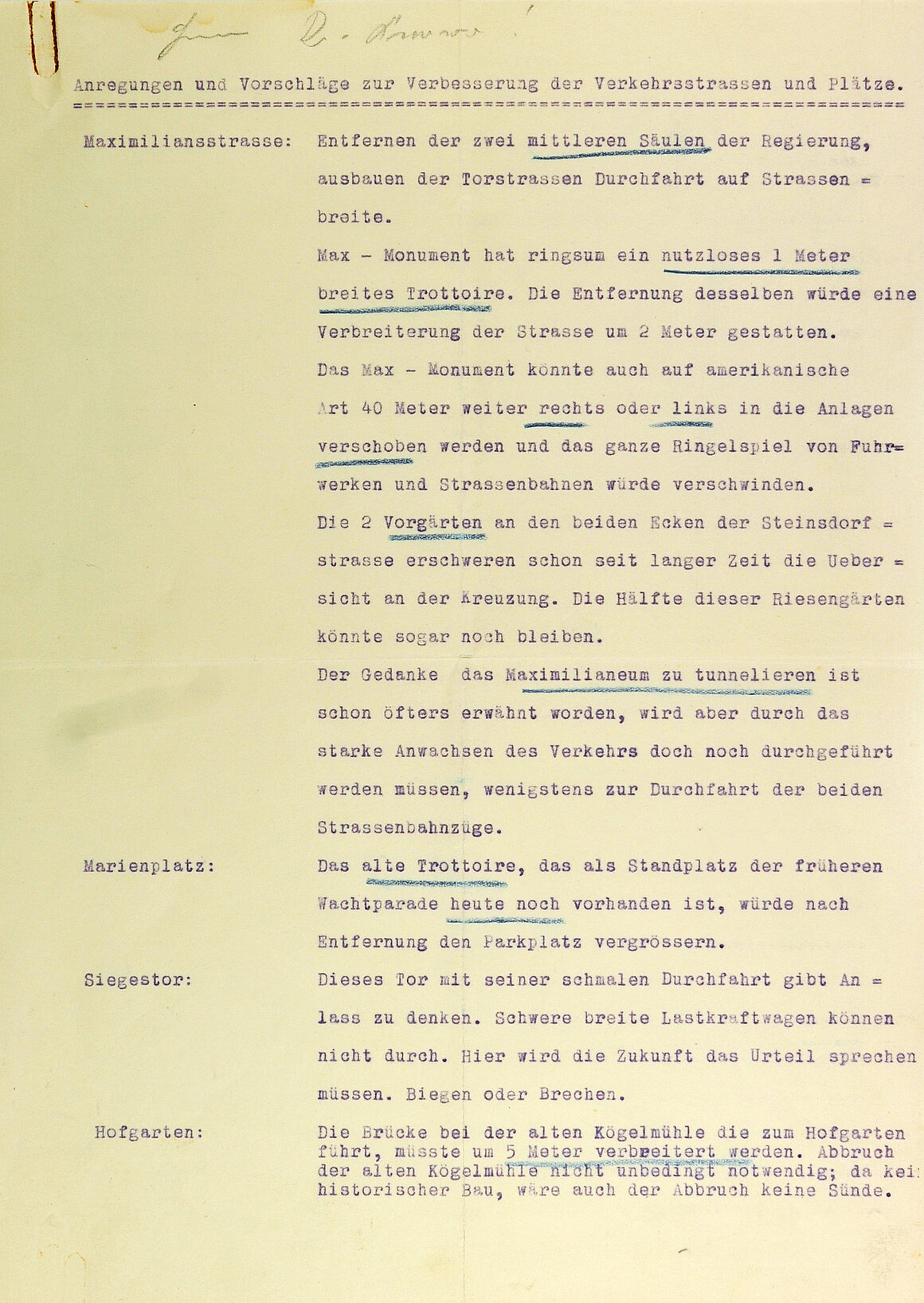 Karl Valentin, Karl Valentin, Brief an Dr. Knorr, Hochbauamt, 1937