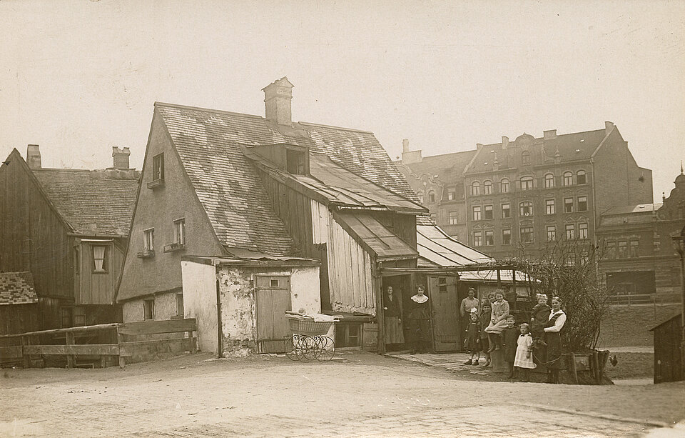 Fotosammlung Pettendorfer, München, Haidhausen, In der Grube, etwa 1900