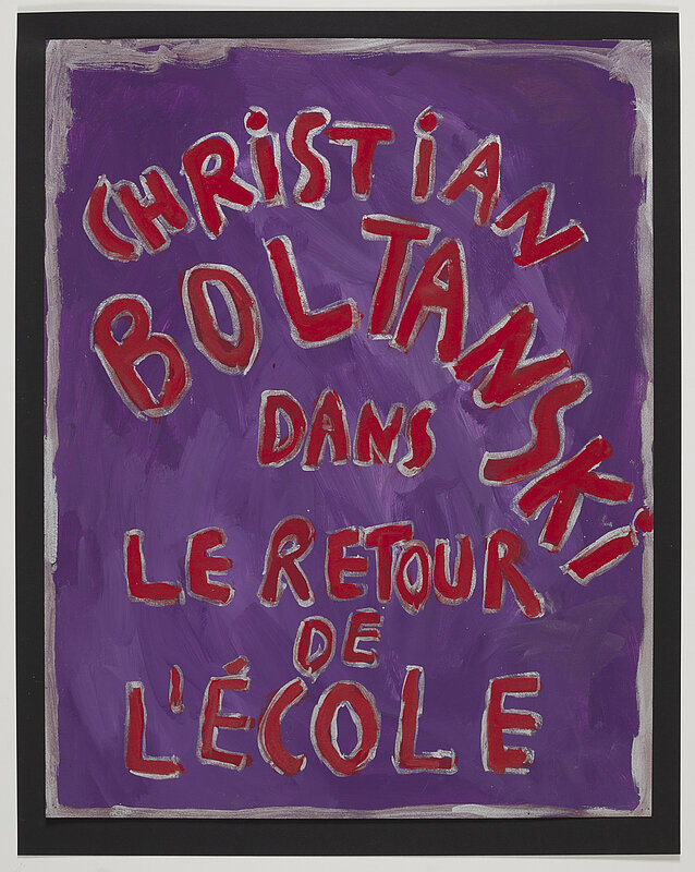 Christian Boltanski, CHRISTIAN BOLTANSKI DANS LE RETOUR DE L'ÉCOLE, 1974/75