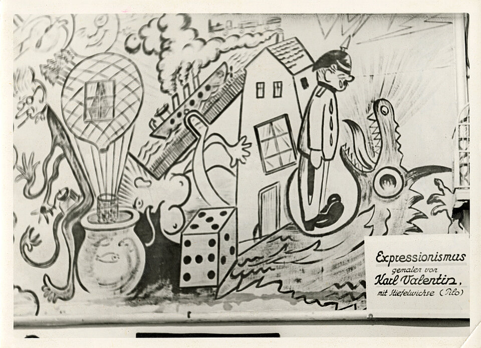 Hugo Friedrich Engel, Karl Valentin, Karl Valentin, Expressionismus, Panoptikum, Foto vermutlich 1939