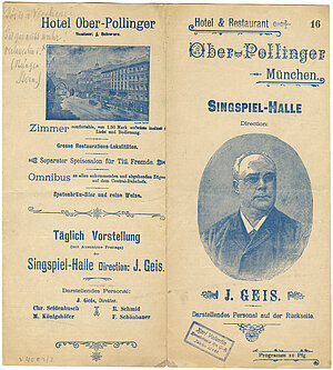 Programm Oberpollinger, Papa Geis, 1900