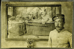 Ludwig Greiner, Greiner vor einem Gemälde, 1. Weltkrieg, 1917 bis 1918