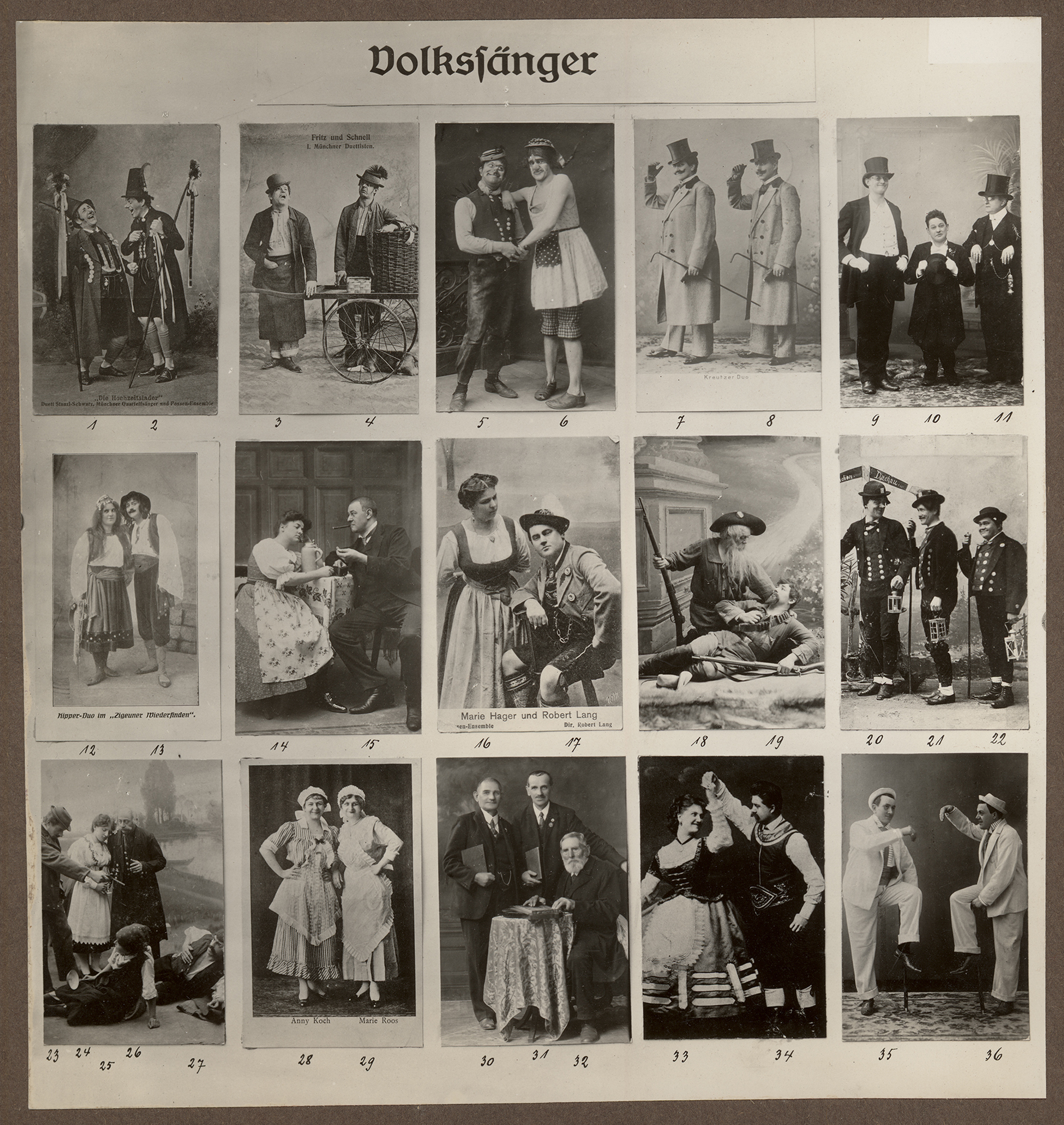 Liesl Karlstadt, Ludwig Greiner, Foto Hilbinger & Co, München, Fritz Witzig, Atelier für Photographie, München, Georg Pettendorfer, Karl Valentins Volkssängertafeln, Tafel 52, Volkssänger-Gesellschaften (Duette), 1927
