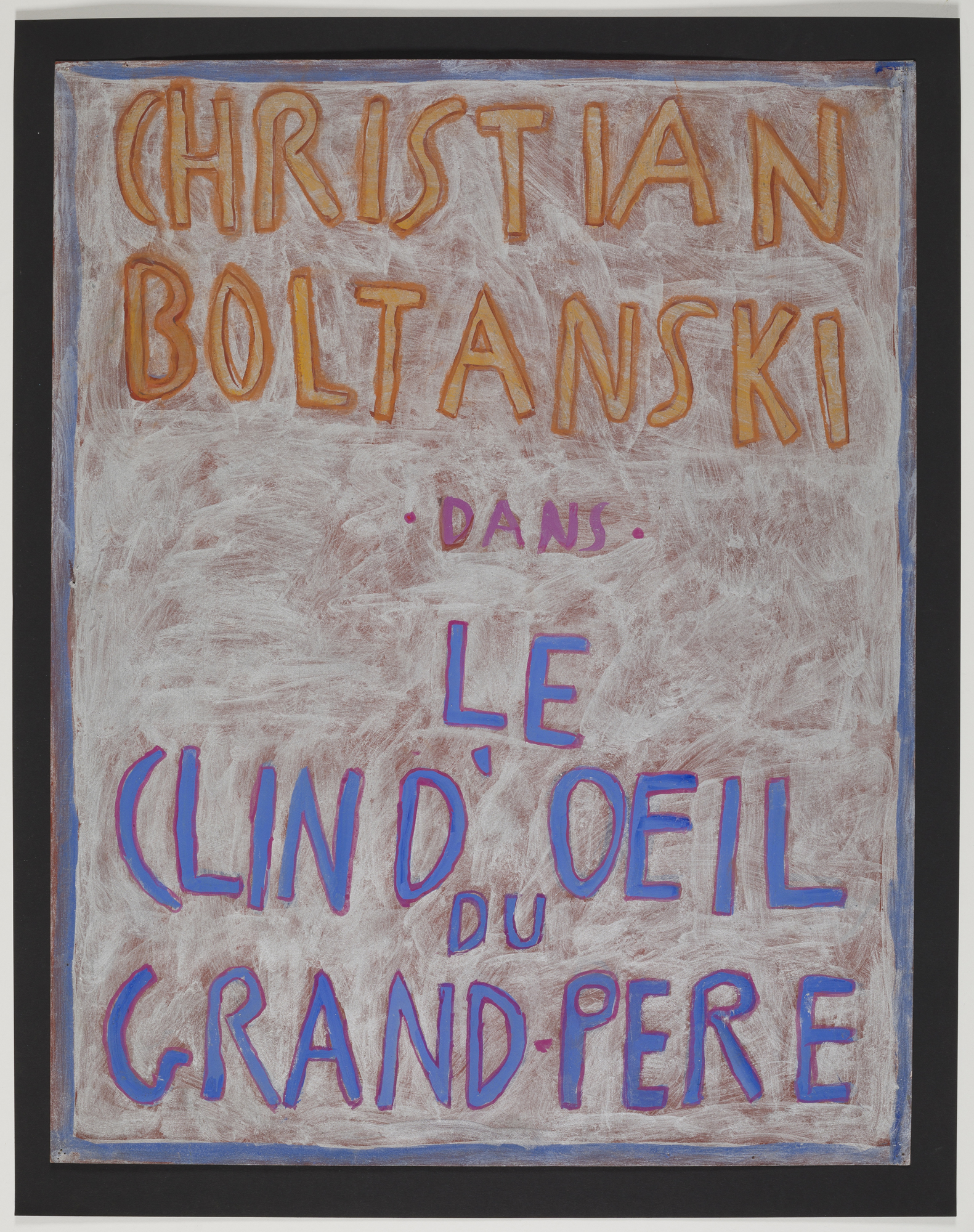 Christian Boltanski, CHRISTIAN BOLTANSKI DANS LE CLIN D'OEIL DU GRAND-PÈRE, 1975/75