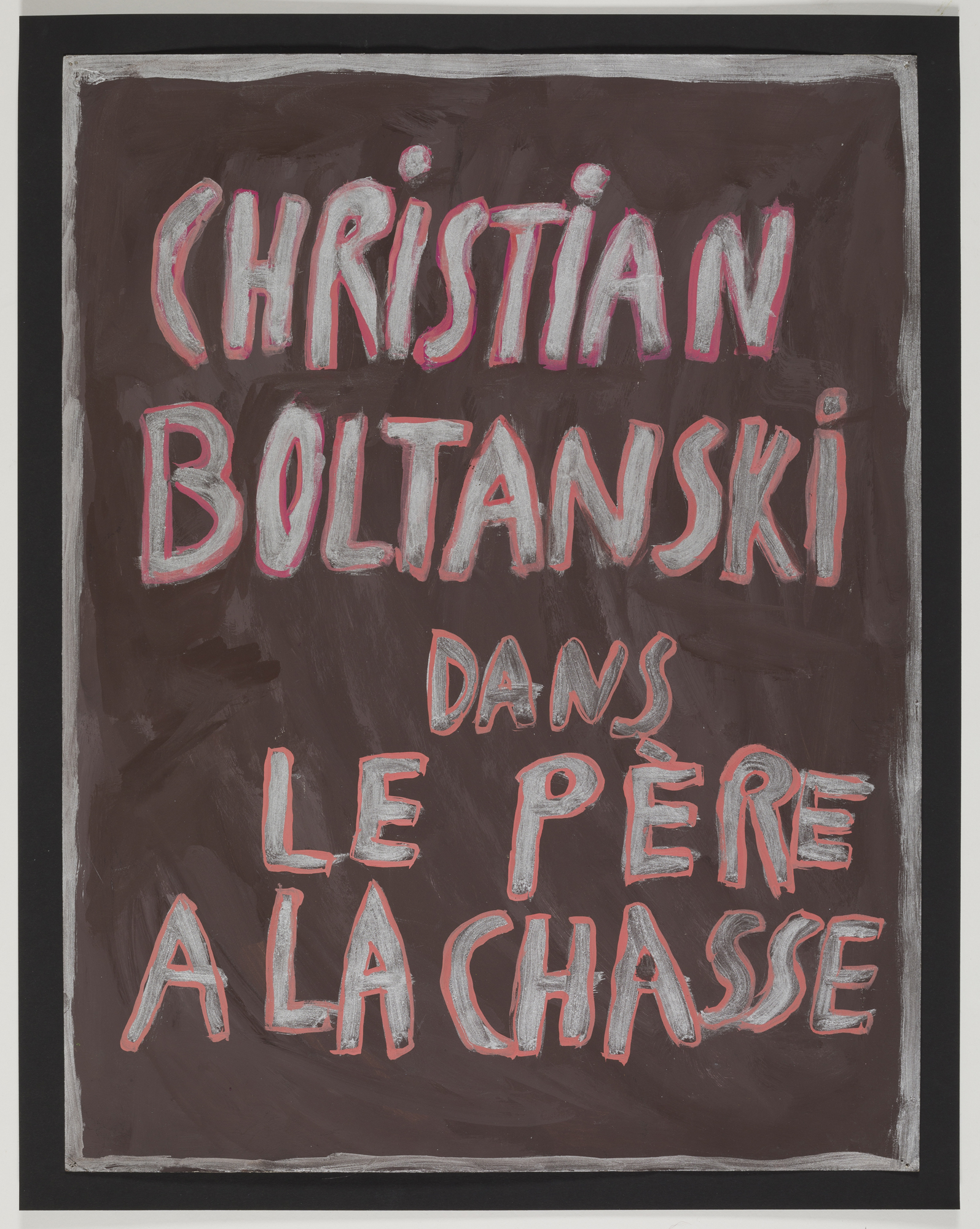 Christian Boltanski, CHRISTIAN BOLTANSKI DANS LE PÈRE À LA CHASSE, 1974/75