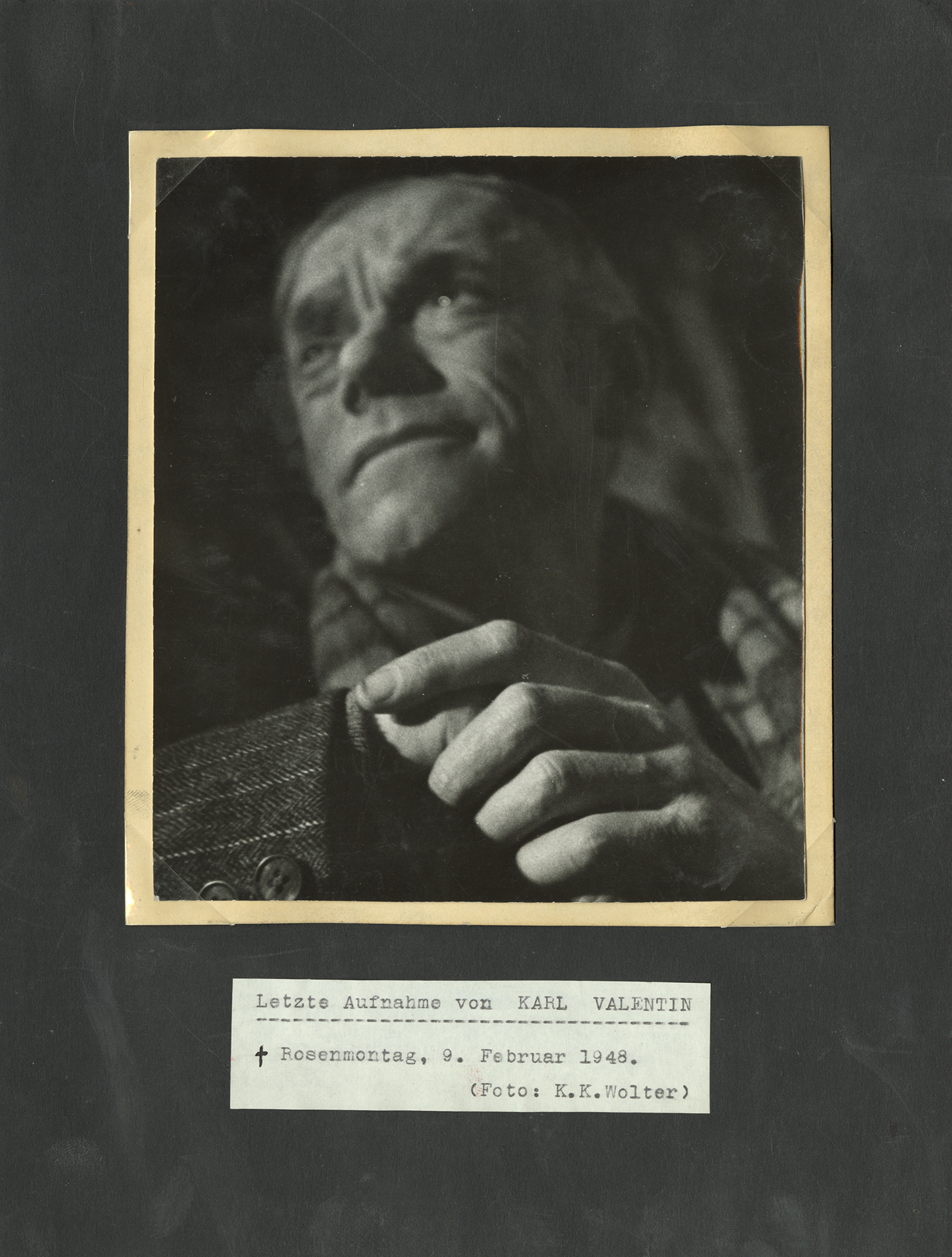 Karl Kurt Wolter, Das letzte Foto von Karl Valentin, 1948
